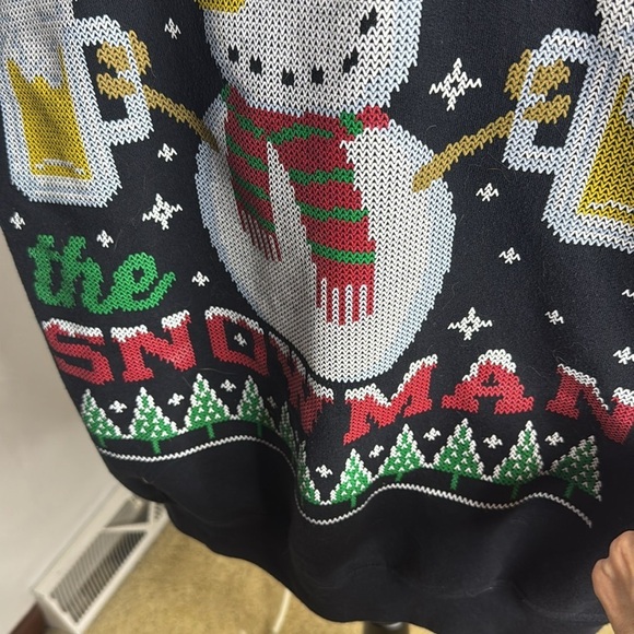 Frothy the Snowman Ugly Christmas Sweater Sweatshirt Holiday Party Men's Size XL - Picture 3 of 7